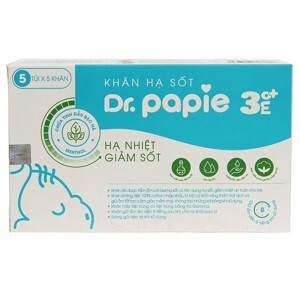 Khăn lau hạ sốt Dr.Papie 0M+ (25 tờ)