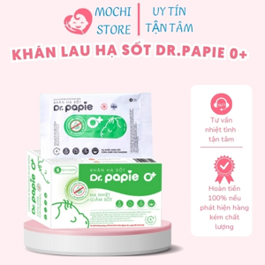 Khăn lau hạ sốt Dr.Papie 0M+ (25 tờ)