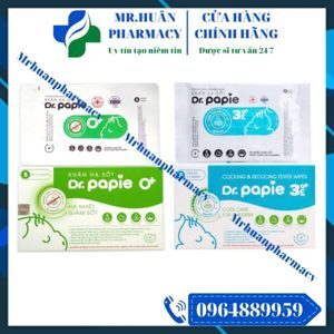 Khăn lau hạ sốt Dr.Papie 0M+ (5 tờ)