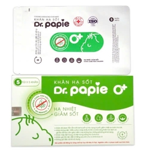 Khăn lau hạ sốt Dr.Papie 0M+ (5 tờ)