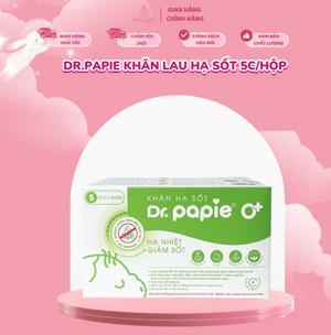 Khăn lau hạ sốt Dr.Papie 0M+ (5 tờ)