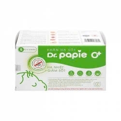 Khăn lau hạ sốt Dr.Papie 0M+ (5 tờ)