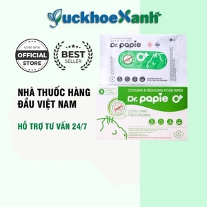 Khăn lau hạ sốt Dr.Papie 3M+ (25 tờ)