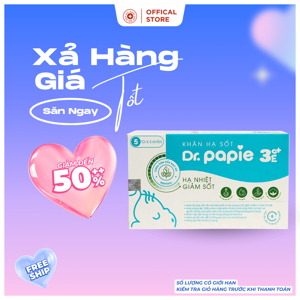 Khăn lau hạ sốt Dr.Papie 3M+ (25 tờ)