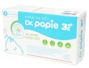 Khăn lau hạ sốt Dr.Papie 3M+ (25 tờ)