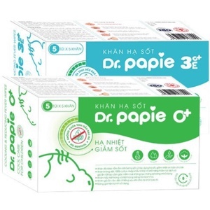 Khăn lau hạ sốt Dr.Papie 3M+ (25 tờ)