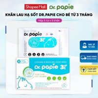 Khăn lau hạ sốt Dr.Papie cho bé - ngăn ngừa co giật, hạ sốt (Hộp 25 khăn)