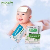 KHĂN LAU hạ sốt Dr.papie cho bé hạ nhiệt chuẩn Nhi Khoa, ngăn ngừa co giật hộp 25 gói shop Miha Baby