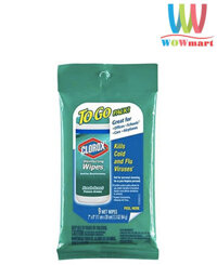 Khăn lau khử trùng Clorox Disinfecting Wipes To Go 9 tờ
