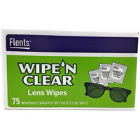 Khăn lau kính 🇺🇸 Flents Wipe ‘n Clear Lens Wipes 🇺🇸  - Giúp làm sạch và bảo vệ Kính - Hộp 75 Miếng