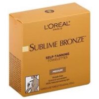 Khăn lau làm đều màu da Loreal Sublime Bronze self-tanning Towelettes (6 miếng)