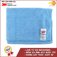 Khăn lau ô tô chuyên dụng chống trầy xước Microfiber 3M 37x37cm KL-3737 - Xanh dương