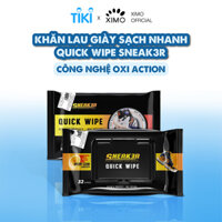 Khăn lau sạch giày nhanh siêu tốc SNEAK3R WIPES gói 12c - Gói 12 tờ