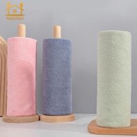 Khăn lau sợi nhỏ Khăn sợi nhỏ cuộn Khăn lau bát đĩa ướt và khô đa chức năng cho chảo bếp