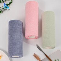 Khăn lau sợi nhỏ Khăn sợi nhỏ cuộn Khăn lau bát đĩa ướt và khô đa chức năng cho chảo bếp