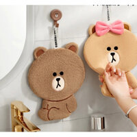 Khăn lau thấm hút siêu xinh mẫu Gấu Brown Choco Line