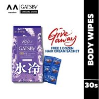 Khăn lau toàn thân khử mùi Gatsby Ice Fruity (Loại đá) 30 tờ