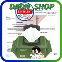 Khăn lau trẻ em kích ứng thấp SUPER DADDY, dập nổi, nước trà xanh hữu cơ Mr. Peng Excellent Kaki Cap Loại 1 Gói (70 Tờ) 515g [Từ Hàn Quốc]