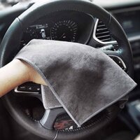 Khăn Lau Xe Hơi Hai Mặt chất liệu cao cấp Da Lộn nhân tạo alcantara Hai Màu hai kích thước không bám bụi thấm hút cực nhanh không phai màu