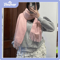 Khăn Len Choàng Nam Nữ, Khăn Dạ Kẻ Hoạ Tiết Trơn Màu Mềm Ấm Siêu Xinh HOT