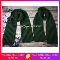 Khăn len đan tay - Khăn len handmade, màu xanh rêu
