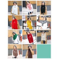 khăn len đan tay - phong cách Hàn Quốc