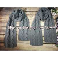 Khăn len handmade kiểu đan vặn thừng hạt gạo - Quà tặng ý nghĩa cho cả nam và nữ - Khăn len thủ công