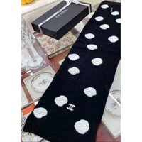 Khăn len hoa trà trắng CN