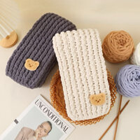 khăn len nhung đũa handmade đan sẵn