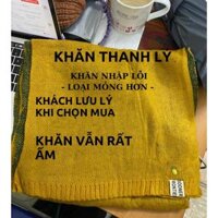 Khăn Len Quàng Cổ Nam Nữ KHĂN THANH LÝ LOẠI MỎNG, KHÁCH LƯU Ý KHI MUA HÀNG Camcamvintage - Khăn thanh lý Vàng