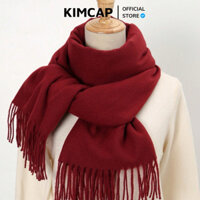 Khăn len quàng cổ trơn tua rua ở 2 đầu khăn-11 màu