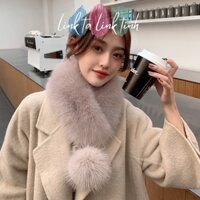 Khăn Lông Quàng Cổ Nữ - Khăn Choàng Cổ Mùa Đông Lông Thỏ Trắng Nhiều Màu - Khăn Lông Quàng Cổ HÀNG LOẠI 1