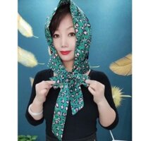 Khăn lụa đa năng Khăn chống nắng Khăn trùm đầu thời trang Mùa xuân Khăn lụa thanh lịch Mũ Sunscre