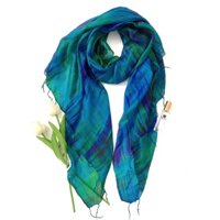 Khăn Lụa Tơ Tằm Palacesilk quàng cổ mùa đông màu xanh đậm#đi du lịch#chống nắng#thời trang