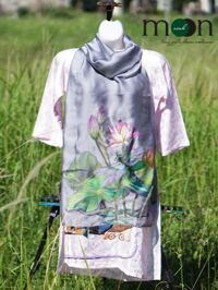 Khăn lụa vẽ tay VNS.148