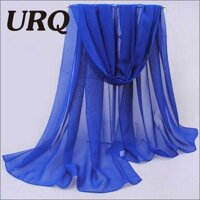 Khăn Lụa Voan Urq Cho Phụ Nữ Khăn Lụa Trơn Mùa Xuân Khăn Quàng Cổ Nữ Trơn Polyester Quấn Nữ P5a16017