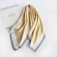 Khăn lụa vuông basic dễ phối đồ AKL90 70x70cm - Vàng