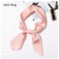 Khăn lụa vuông trơn quàng cổ size 70x70cm - 2 Hồng