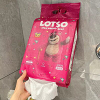 Khăn Mặt Khô Gấu Dâu Lotso Dạng Rút Dùng 1 Lần 200 Tờ Treo Tường TL-K022