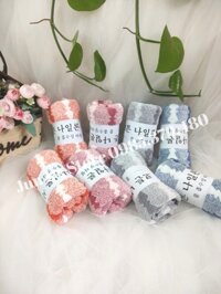 Khăn mặt lông cừu họa tiết cây thông size 30x50 cm ♥️ SIÊU THẤM HÚT MỀM MỊN