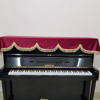 Khăn phủ đàn Piano cơ nhung đỏ chất vải dày mềm mịn