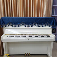 Khăn phủ đàn Piano cơ nhung xanh cao cấp