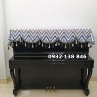 KHĂN PHỦ ĐÀN PIANO CƠ SỌC KẺ HOÀNG GIA BẮC ÂU