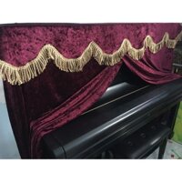 Khăn Phủ Đàn Piano Cơ Upright Trùm Quanh Đàn Vải Nhung Tuyết Số 24-KT002