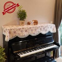 Khăn phủ đàn Piano hoa hồng bất tử-KU04