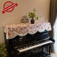 Khăn phủ đàn Piano họa tiết hoa đào KU-017