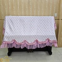 Khăn phủ đàn Piano mẫu lửng hồng tim love