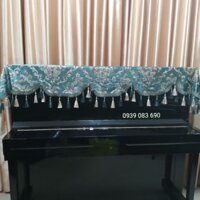 Khăn phủ đàn Piano màu xanh