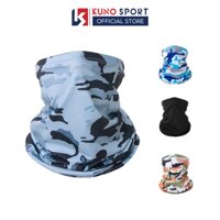 Khăn phượt đa năng KUNOSPORT chống nắng bụi cao cấp, chất liệu vải trơn co dãn nhiều màu lựa chọn - Cao Cấp Rằn Ri Xám