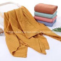 Khăn quấn organic cotton màu trơn #Old time# cho bé sơ sinh | Khăn tắm | Chăn đắp mùa hè
